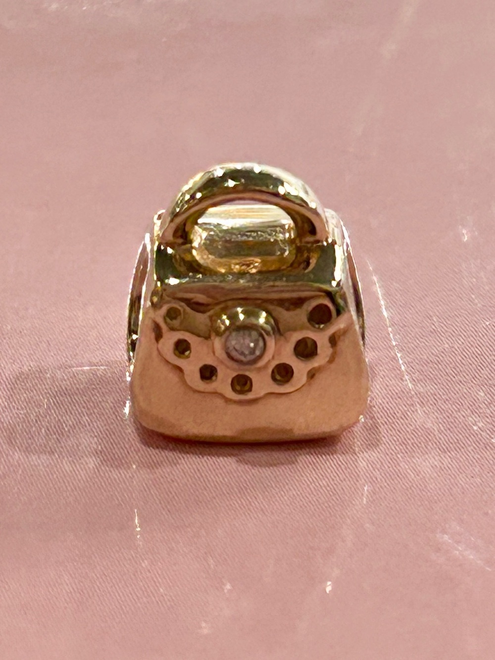RETIRED 14k Gold Purse with Diamond